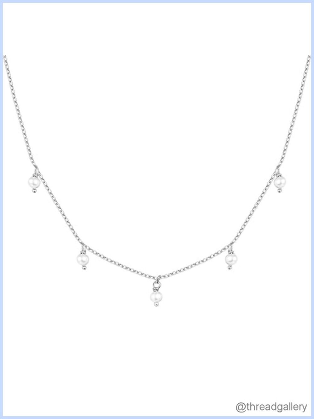 14K Gold Plated Station Necklace CZ Shell Pearl Rope Chain Women Jewelry